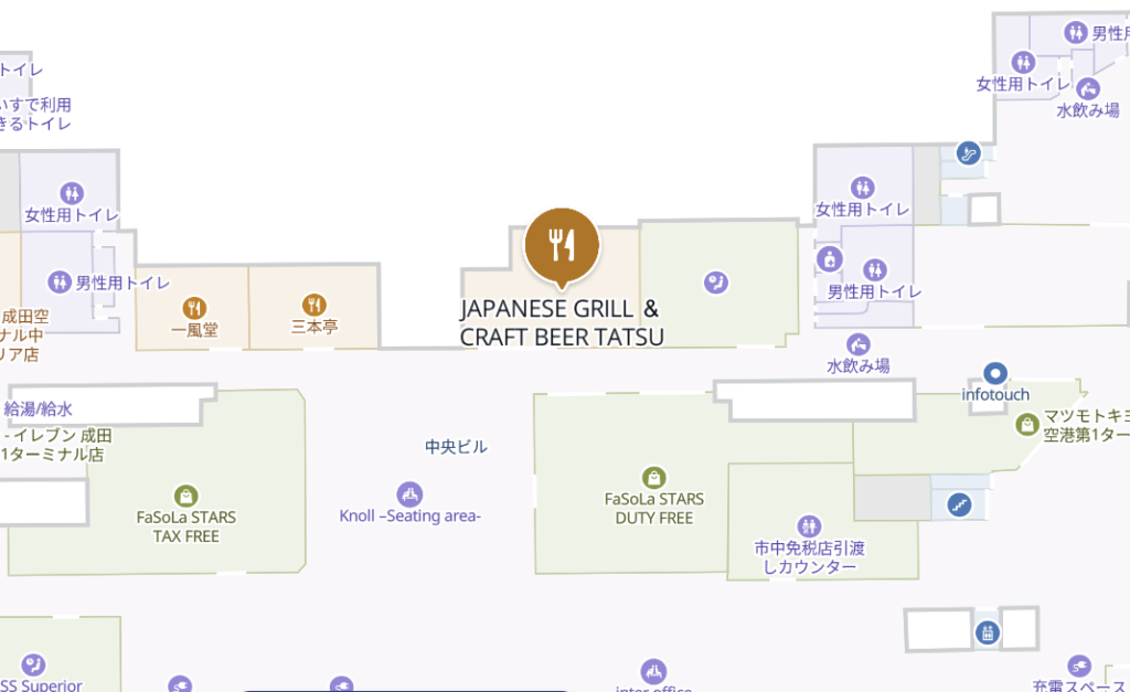 TATSU　第１ターミナル地図詳細