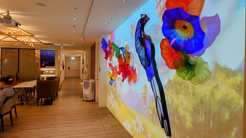 台湾桃園国際空港第2ターミナル「 Oriental Club Lounge」ラウンジ内