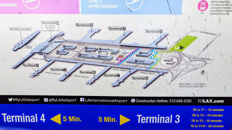 LAX空港内全体図